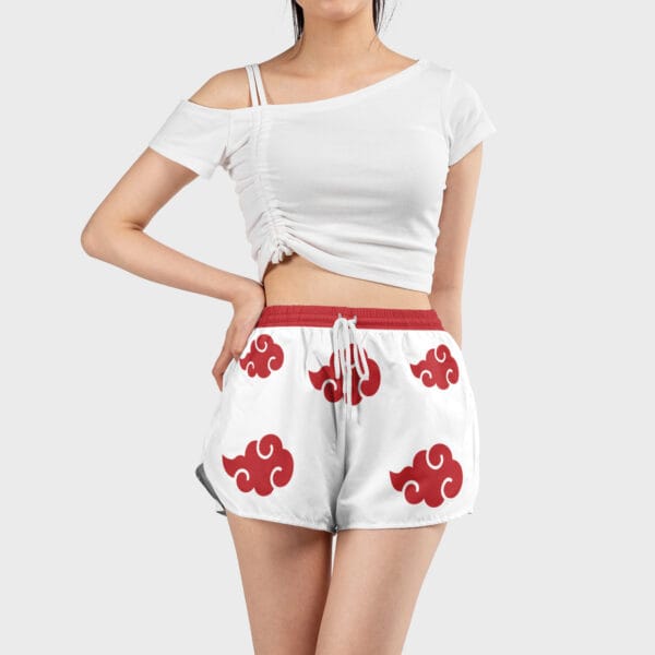 Anime Akatsuki White Naruto Womens Board Shorts