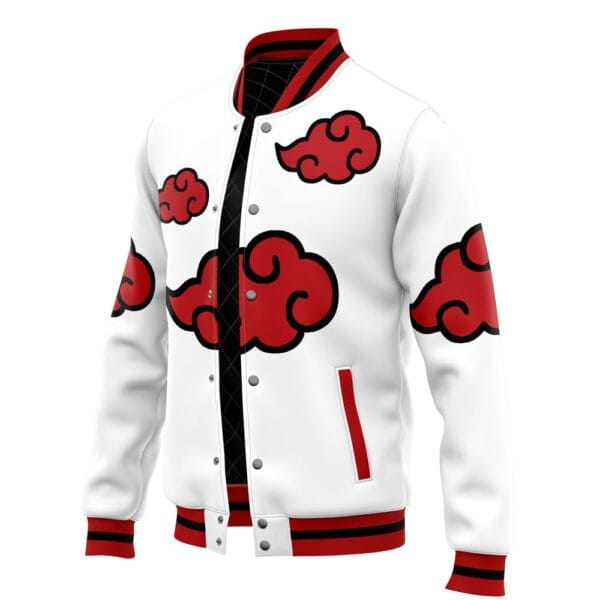 Anime Akatsuki White Pattern Naruto Varsity Jacket Anime