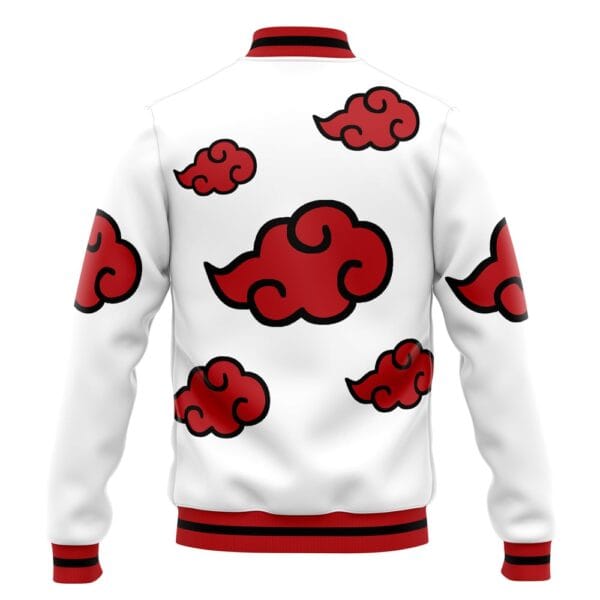 Anime Akatsuki White Pattern Naruto Varsity Jacket Anime