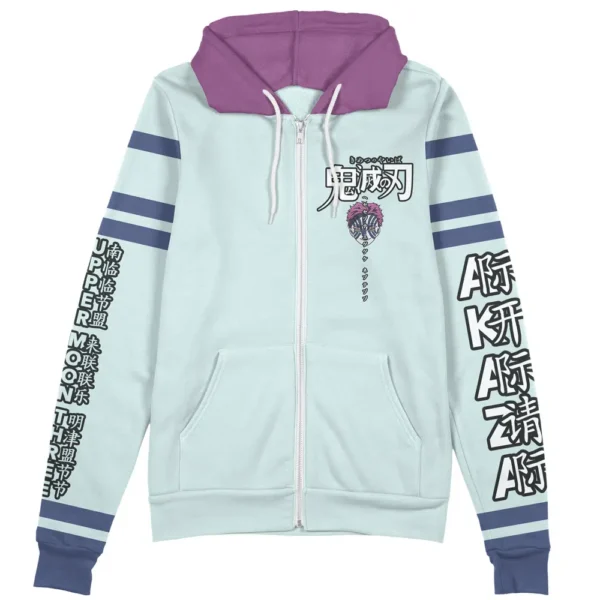 Akaza Demon Slayer Streetwear Zip Hoodie Jacket