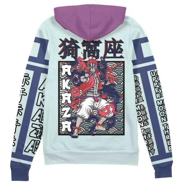 Akaza Demon Slayer Streetwear Zip Hoodie Jacket