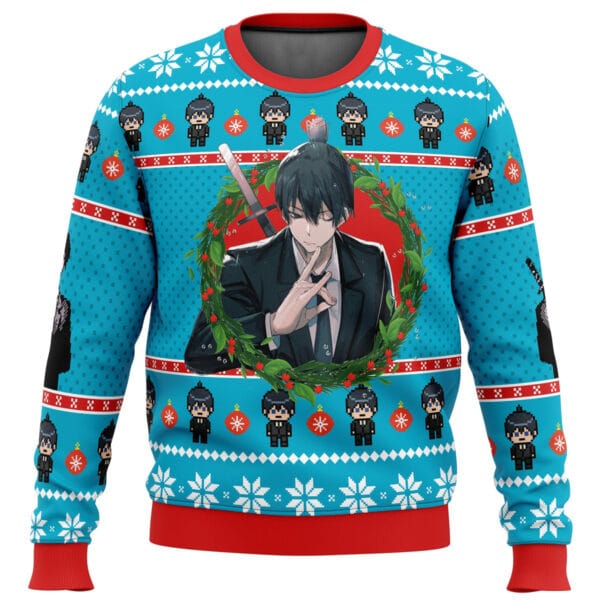 Anime Aki Chainsaw Man Ugly Christmas Sweater