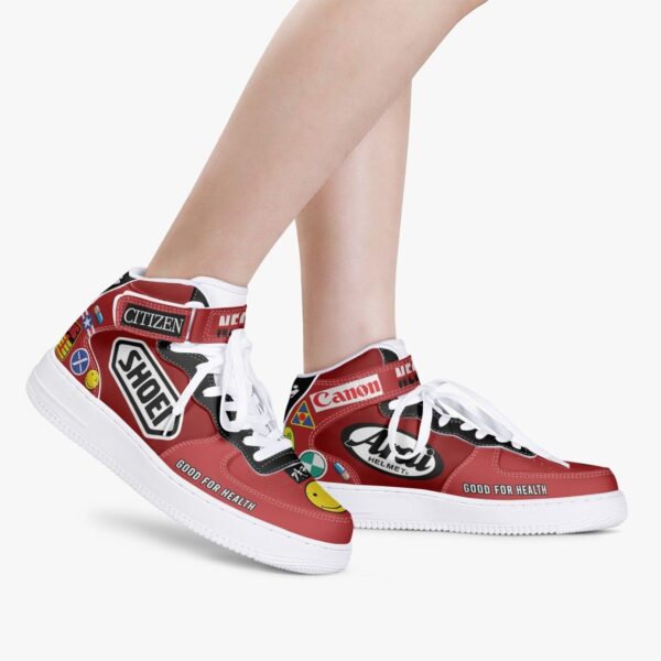 Akira Kaneda Bike Decals Kamikaze High Top Shoes