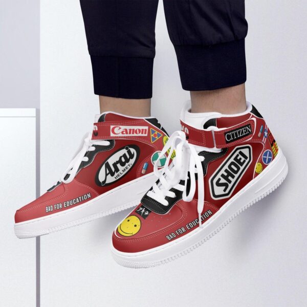 Akira Kaneda Bike Decals Kamikaze High Top Shoes