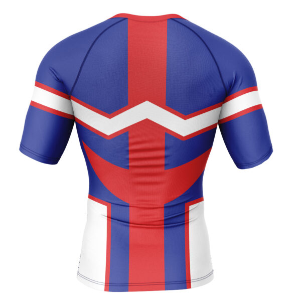 Anime All Might My Hero Academia Short Sleeve Rash Guard Compression Shirt