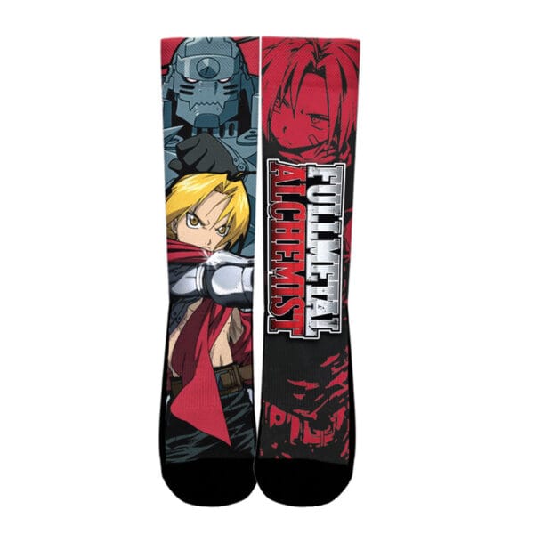 Alphonse Elric And Edward Elric Socks Fullmetal Alchemist Custom Anime Socks Manga Style