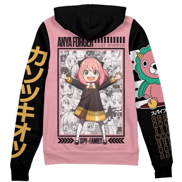 Anime Anya Forger Spy X Family Streetwear Zip Hoodie Jacket