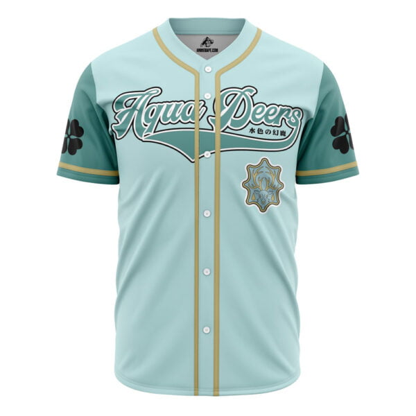 Aqua Deers Black Clover Baseball Jersey