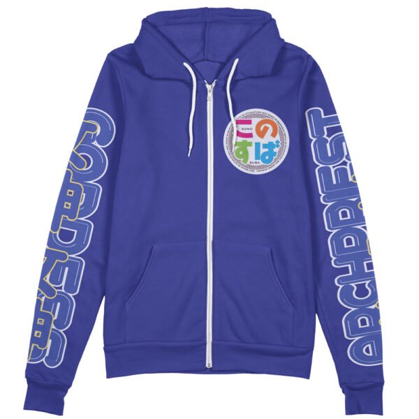 Aqua Konosuba Streetwear Zip Hoodie Jacket