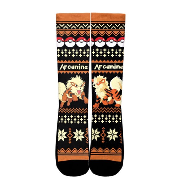 Arcanine Socks Pokemon Custom Ugly Christmas Anime Socks