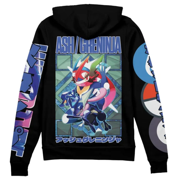 Ash Greninja Pokemon Streetwear Zip Hoodie Jacket