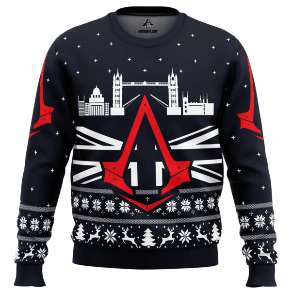 Assassins Creed London Bridge Ugly Christmas Sweater