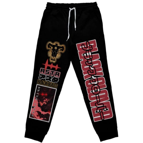 Anime Asta Black Clover Streetwear Sweatpants