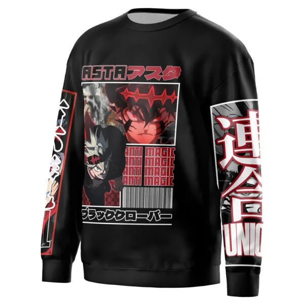 Anime Asta Black Clover Streetwear Sweatshirt