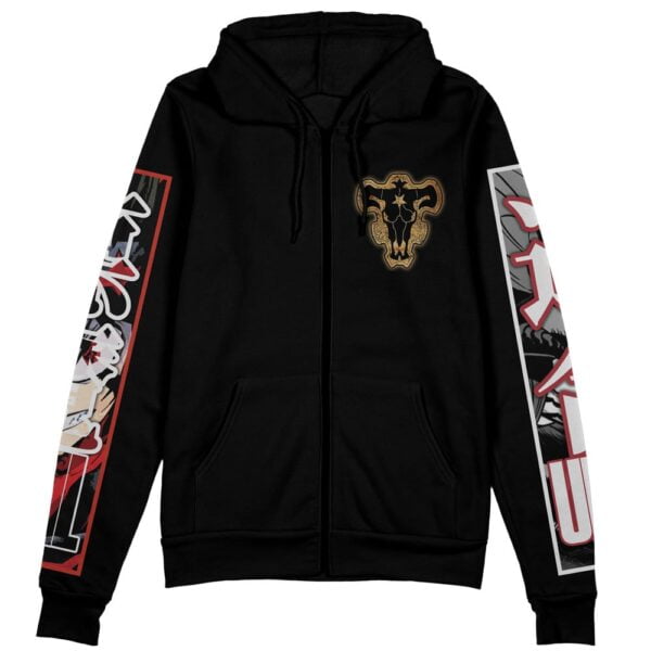 Anime Asta Black Clover Streetwear Zip Hoodie Jacket