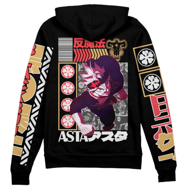 Asta V2 Black Clover Streetwear Zip Hoodie Jacket