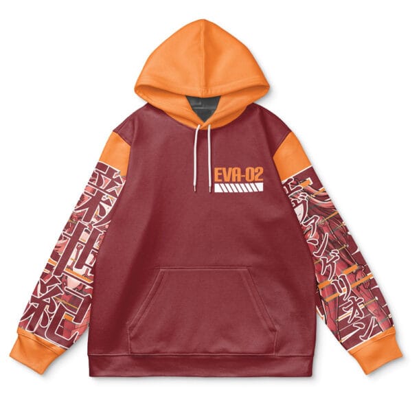 Asuka Langley Sohryu X Eva 02 Neon Genesis Evangelion Streetwear Hoodie