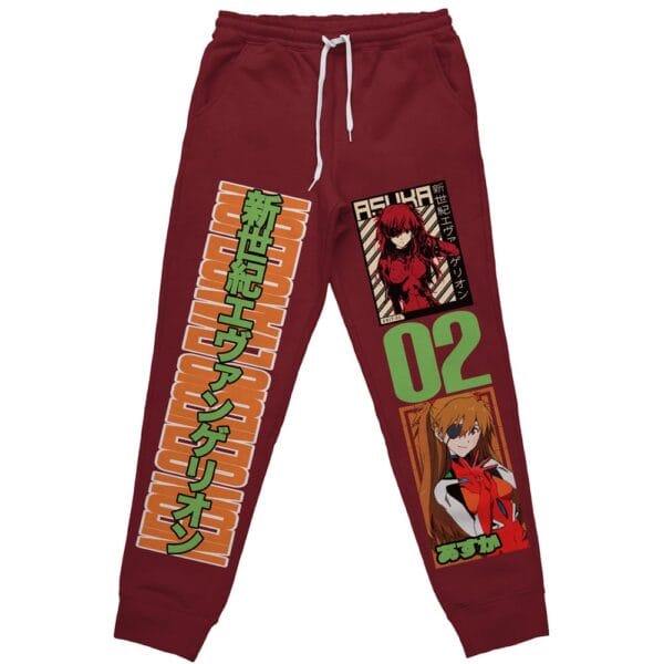 Asuka Langley Sohryu X Eva 02 Neon Genesis Evangelion Streetwear Sweatpants