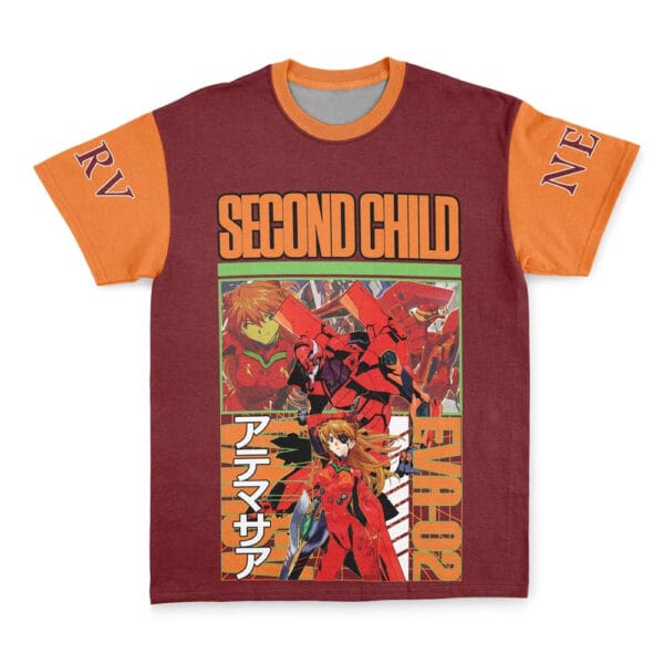 Asuka Langley Sohryu X Eva 02 Neon Genesis Evangelion Streetwear T Shirt