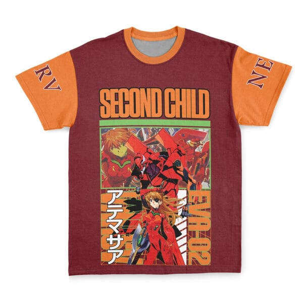 Asuka Langley Sohryu X Eva 02 Neon Genesis Evangelion Streetwear T Shirt