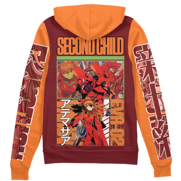 Asuka Langley Sohryu X Eva 02 Neon Genesis Evangelion Streetwear Zip Hoodie Jacket