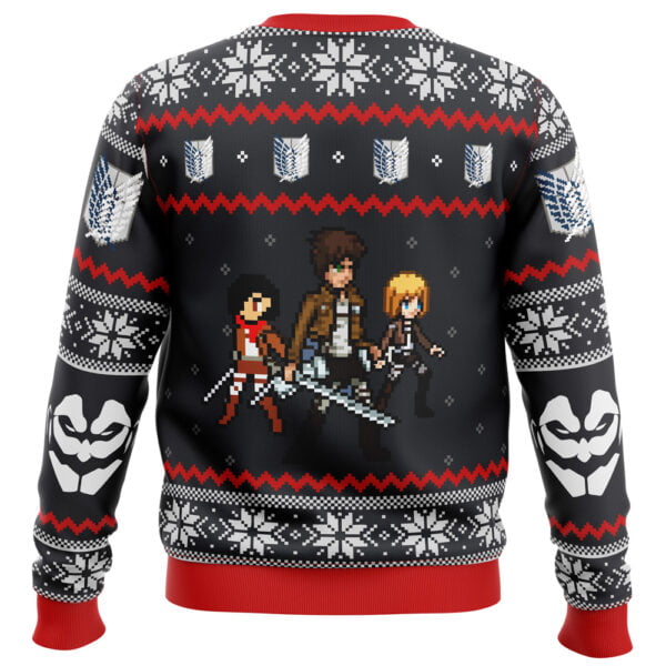 Anime Attack On Titan Colossal Claus Ugly Christmas Sweater