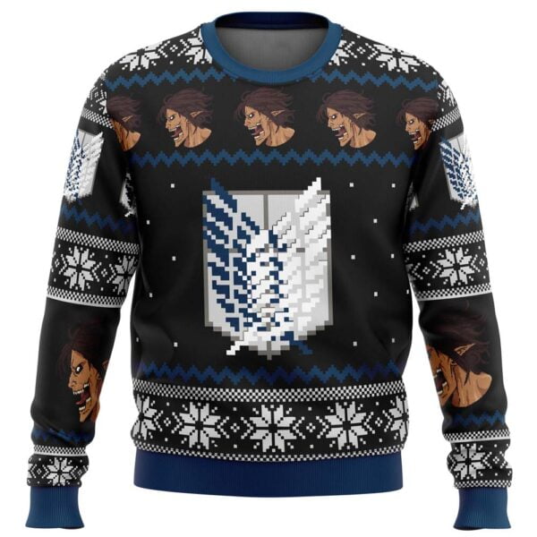 Anime Attack On Titan Survery Corps Ugly Christmas Sweater