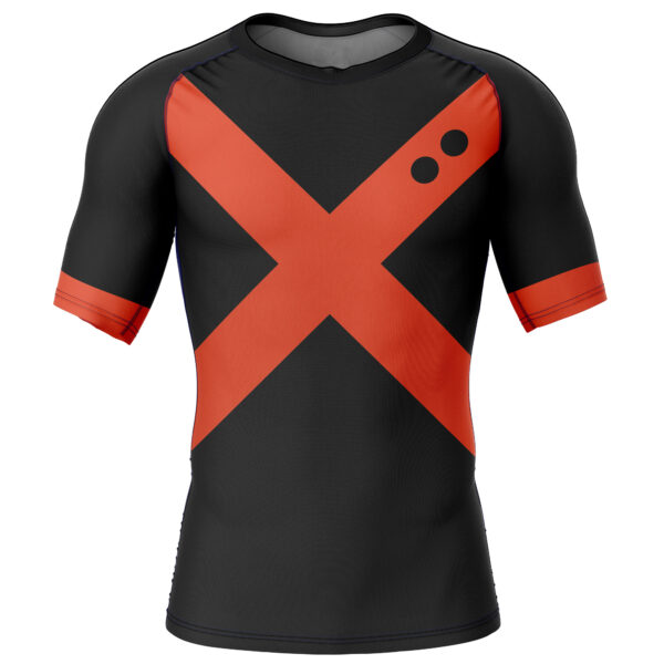 Anime Bakugo My Hero Academia Short Sleeve Rash Guard Compression Shirt