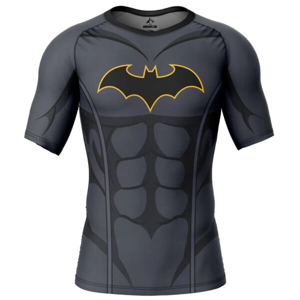 Batman Dc Comics Short Sleeve Rash Guard Compression Shirt