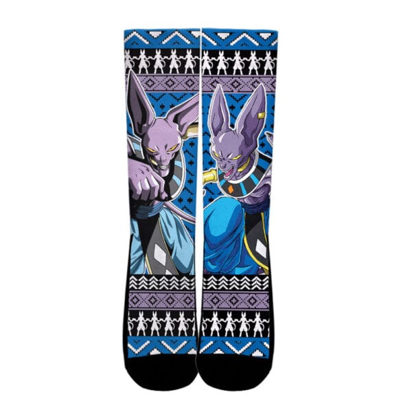 Beerus Socks Dragon Ball Custom Ugly Christmas Anime Socks