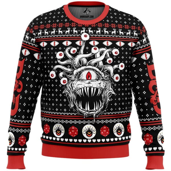 Beholder Dungeons And Dragons Ugly Christmas Sweater