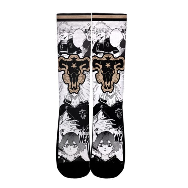 Anime Black Bull Socks Black Clover Custom Anime Socks Manga Style