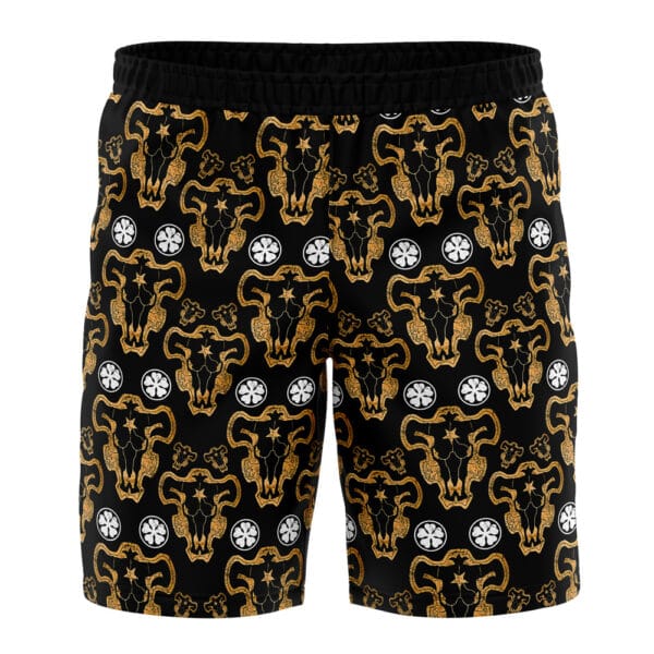 Anime Black Bulls Black Clover Board Shorts Swim Trunks