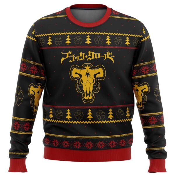 Anime Black Clover Bulls Ugly Christmas Sweater