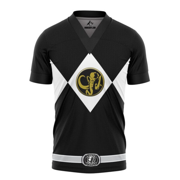 Black Ranger Mighty Morphin Power Rangers Soccer Jersey