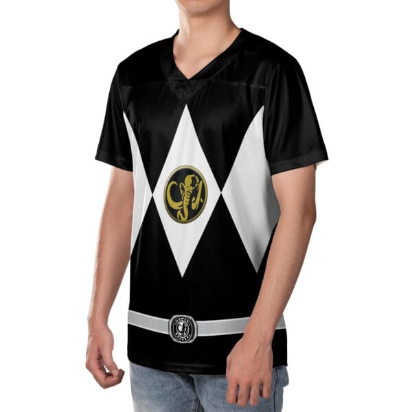 Black Ranger Mighty Morphin Power Rangers Soccer Jersey