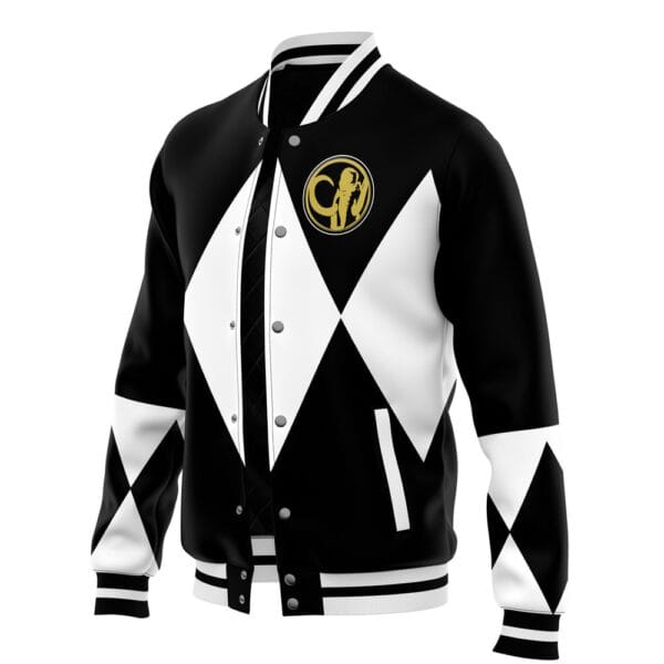 Black Ranger Mighty Morphin Power Rangers Varsity Jacket