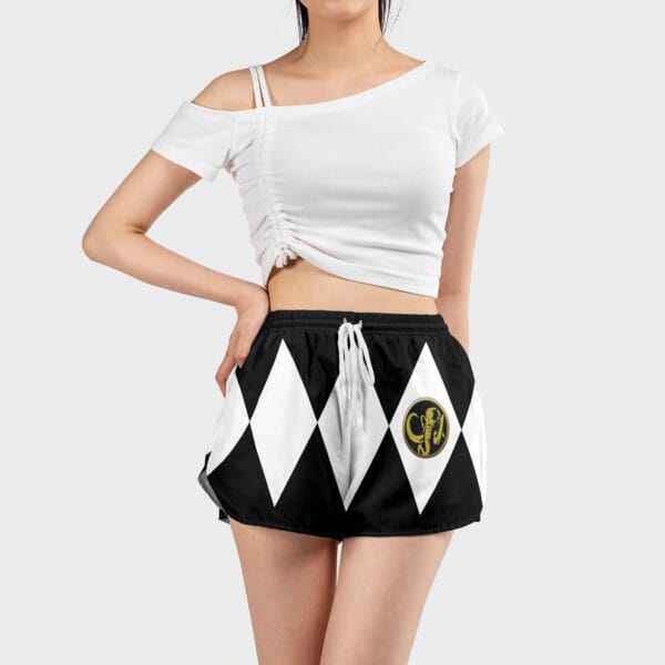 Black Ranger Mighty Morphin Power Rangers Womens Board Shorts