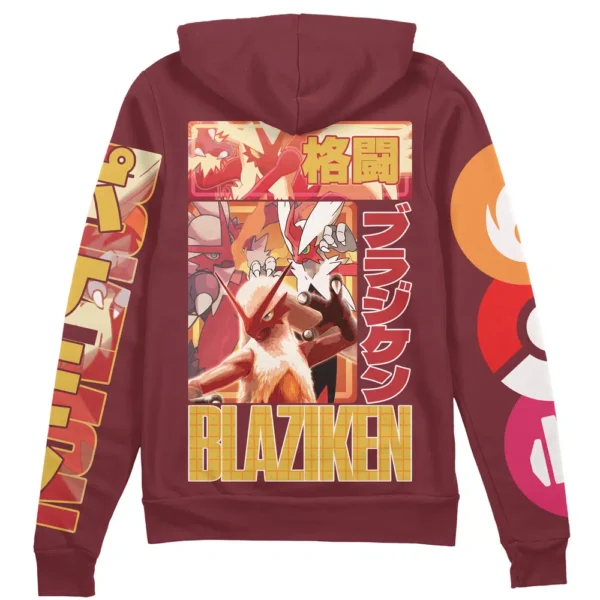 Blaziken Pokemon Streetwear Zip Hoodie Jacket