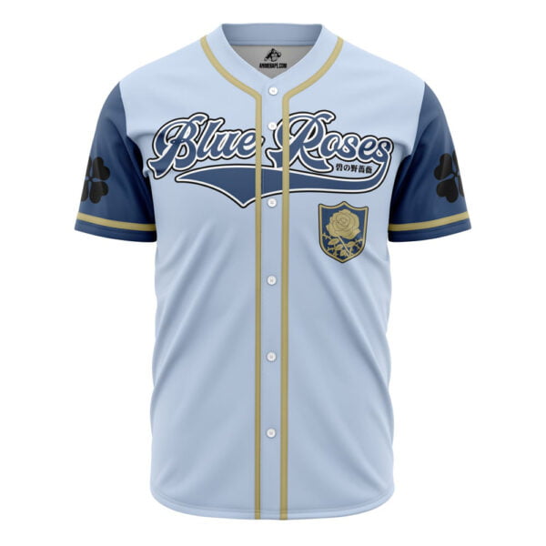 Blue Roses Black Clover Baseball Jersey