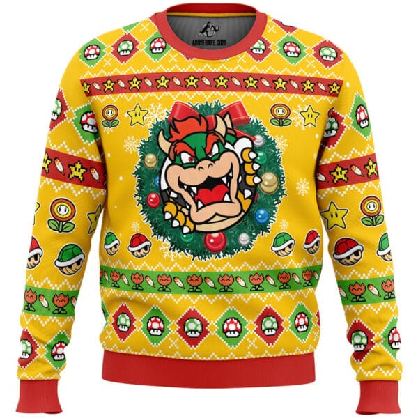 Bowser Super Mario Bros Ugly Christmas Sweater