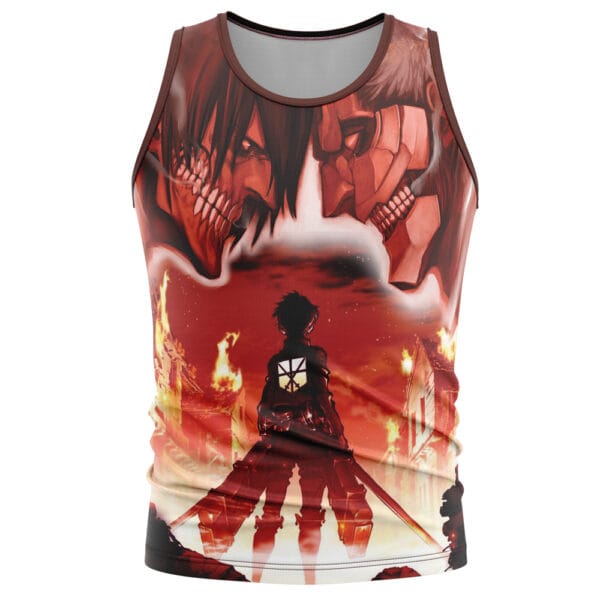 New Burning Attack On Titan Tank Top