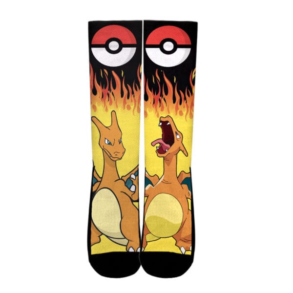 Charizard Socks Pokemon Custom Anime Socks Flames Style