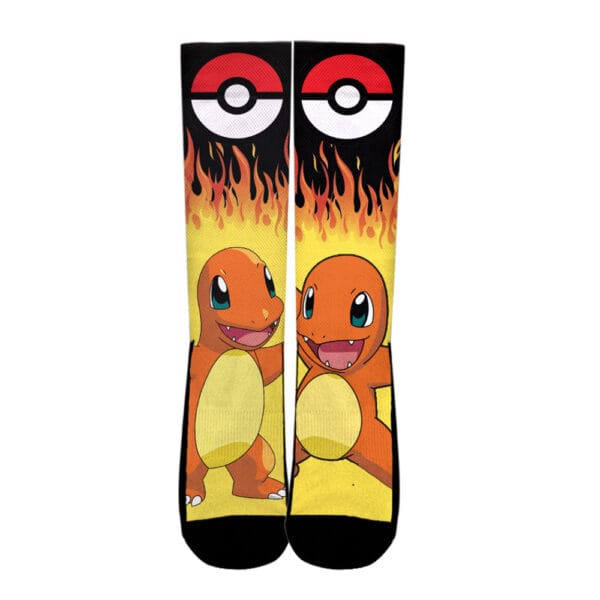 Charmander Socks Pokemon Custom Anime Socks Flames Style