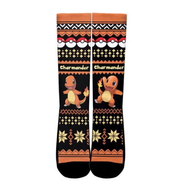 Charmander Socks Pokemon Custom Ugly Christmas Anime Socks