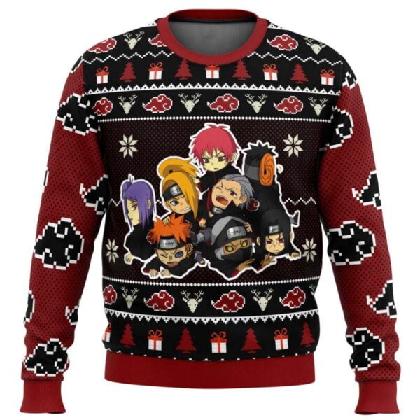 Anime Chibi Akatsuki Naruto Ugly Christmas Sweater Anime