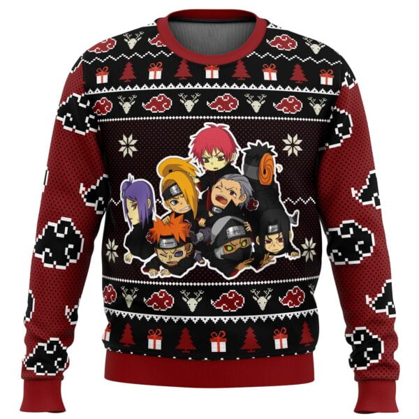 Anime Chibi Akatsuki Naruto Ugly Christmas Sweater Anime