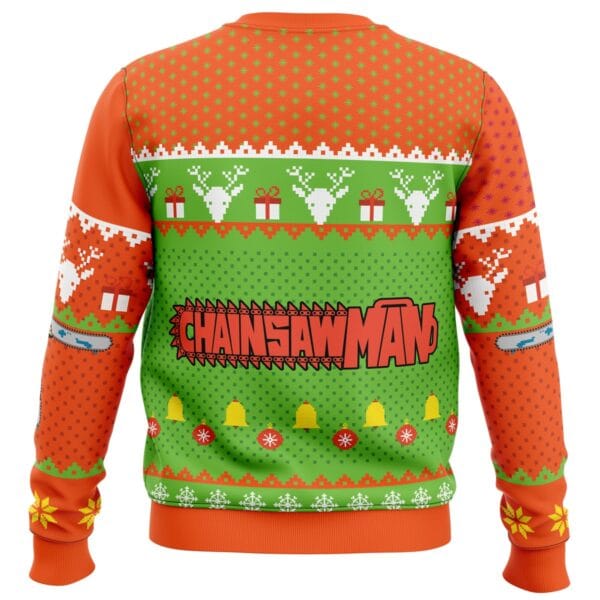 Anime Chibi Chainsaw Man Ugly Christmas Sweater