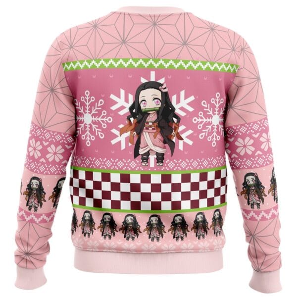 Anime Chibi Christmas Nezuko Kamado Demon Slayer Ugly Christmas Sweater