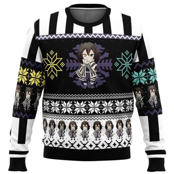 Anime Chibi Christmas Obanai Iguro Demon Slayer Ugly Christmas Sweater